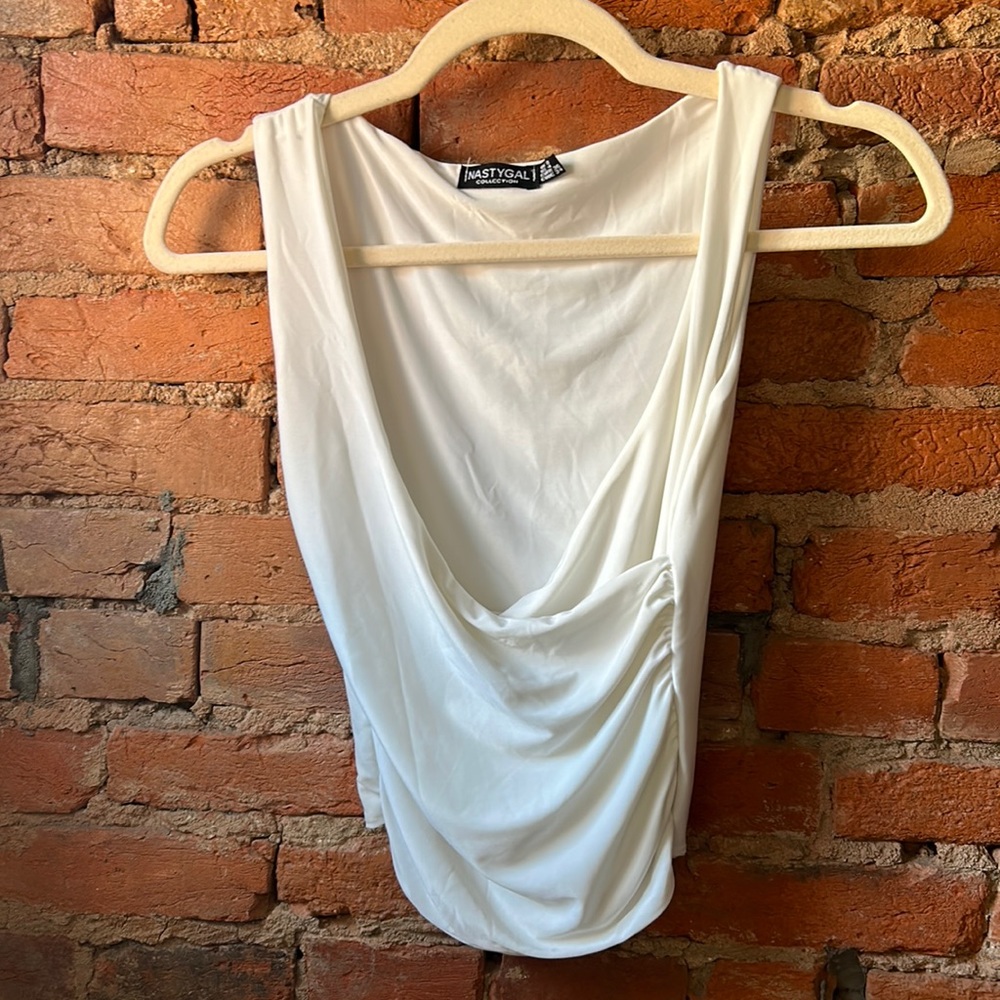 White fitted top from nasty gal